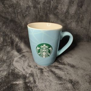 Starbucks 2021 Geometric Heart Blue Aqua Siren Logo 10 Oz Ceramic Coffee Tea mug